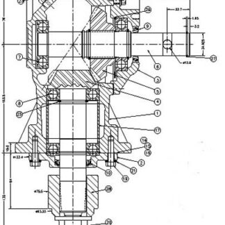 Omni USA:Rotary Mower:RC Series Gearbox Parts:RC30-250001 - 1.47SU-SB